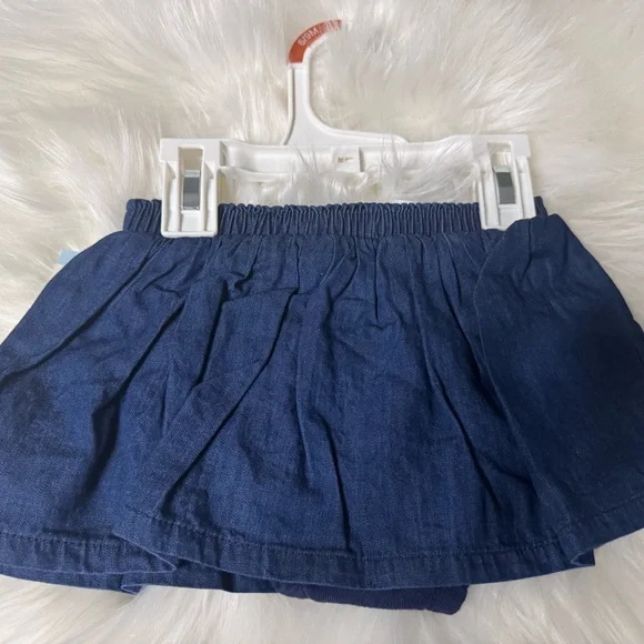 2Pcs Cat & Jack Denim Skirt & Baby Bloomer Size 6/9 Months NWT - Picture 3 of 9